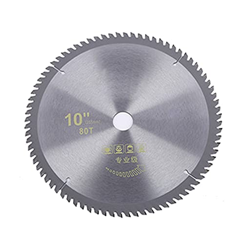 Kreissägenblatt Hartmetall-Säge-Trennscheibe TCT Kreissägeblatt 255mm x 25.4mm (20mm) x 40/60/80/100 Zähne Kreissägenscheibe zum Schneiden von Holz Metall und Kunststoff,255 * 25.4 * 80t von HJGHY