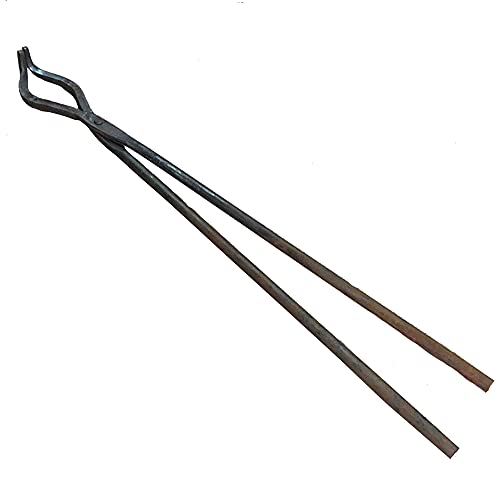 Schmiedezange Zange Schmiedezange mit gebogener Nase Schmiedezange Amboss Schmiedezange chraubstock 42cm 320g Schmiedezange für Ingenieur Schmiedeschmiede von HJGHY