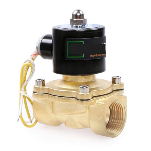 Elektrisches Magnetventil aus Messing, 110 V AC, normalerweise geschlossene Luft, nicht tragbar, Wasser, Öl, Diesel, 2,5 cm von HJHB1WL