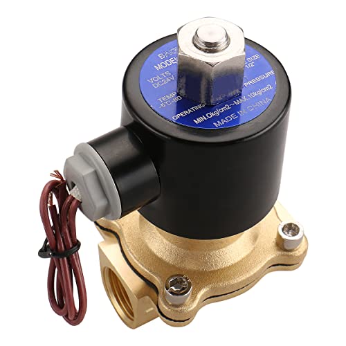 HJHB1WL Pneumatisches Elektro-Magnetventil aus Messing, 12 V/24 V/110 V/220 V, normalerweise offen, 2-Wege-Magnetventil für Wasser, Luft 2 W-160–15 K (DC 24 V) von HJHB1WL