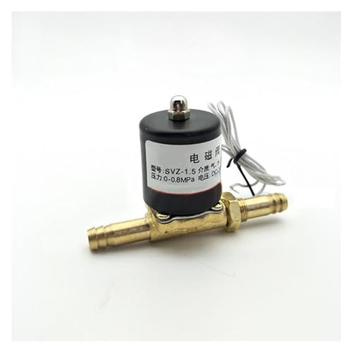 Messing 8 mm 8 mm Stecker 2-Wege-Schweißmaschinen Magnetventil DC 24 V AC 36 V AC 220 V 0-0,8 MPa ohne Schnalle SVZ-1.5 (AC 220 V) von HJHB1WL