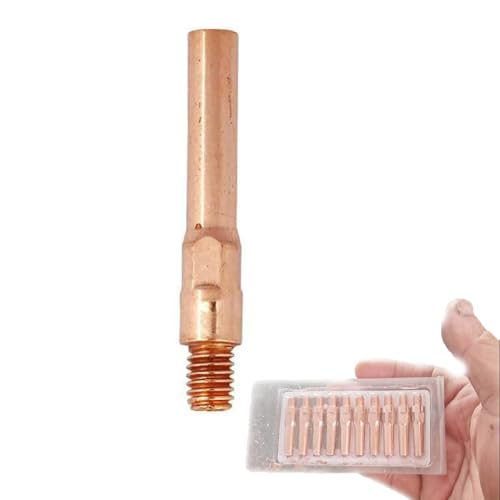 20 pcs Chromzirkoniumkupferkontakt -Tipp -Schweißgewehrzubehörkontakt -Tipps Gasdüse, M6 45mm*0.8mm Copper level 7.5 von HJHLYJQBF
