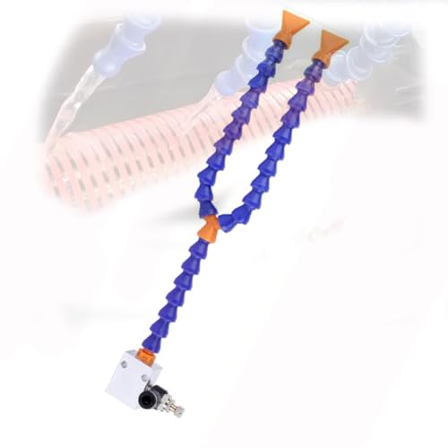 8 -mm -Anschluss Magnetbasis Flexible Wasserölkühlmittelschlauchrohrläbe Kunststoff einstellbares flexibles Kühlrohr für hydraulisc Aluminum block base, double-headed tube 300mm 28mm wide flat nozzle von HJHLYJQBF