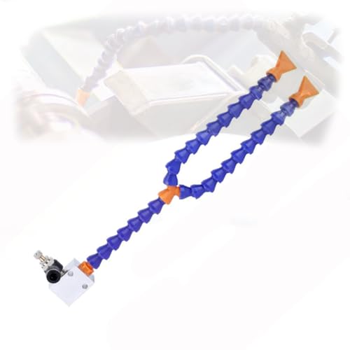 Einstellbarer Nebelkühlmittelschmiersystem Magnetic Basic Kühlmittel -Ölschlauch 8mm Luft CNC Drehbücher Maschine Aluminum block base, double-headed tube 300mm 28mm wide flat nozzle von HJHLYJQBF