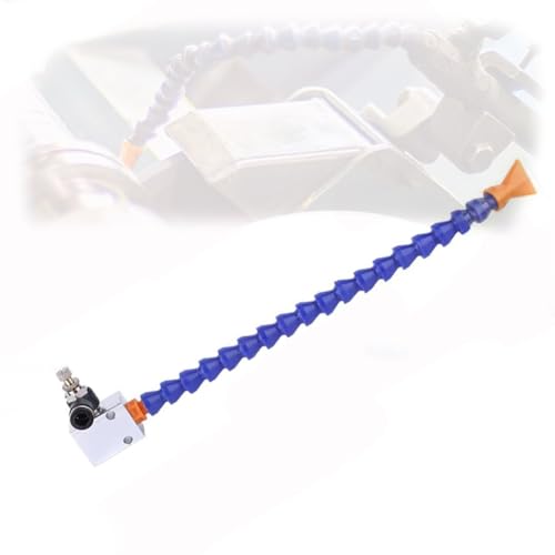 Einstellbarer Nebelkühlmittelschmiersystem Magnetic Basic Kühlmittel -Ölschlauch 8mm Luft CNC Drehbücher Maschine Aluminum block base, tube length 400mm 28mm wide flat nozzle von HJHLYJQBF