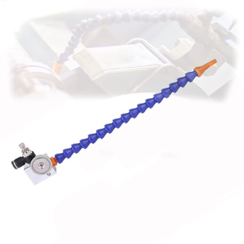 Einstellbarer Nebelkühlmittelschmiersystem Magnetic Basic Kühlmittel -Ölschlauch 8mm Luft CNC Drehbücher Maschine Aluminum block strong magnetic base, tube 400mm 4mm round nozzle von HJHLYJQBF