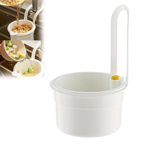 Sieb für Abtropfsieb Spülbecken, Multifunktionales Spülbecken Sieb, Snap-Button Spülbecken Sieb, Abnehmbar Kitchen Drain Basket, Sieb Wasserhahn Hängend für Waschen/Organizer in Küche (Weiß*1) Sieb für Abtropfsieb Spülbecken, Multifunktionales Spülbecken Sieb, Snap-Button Spülbecken Sieb, Abnehmbar Kitchen Drain Basket, Sieb Wasserhahn Hängend für Waschen/Organizer in Küche (Weiß*1) von HJJH