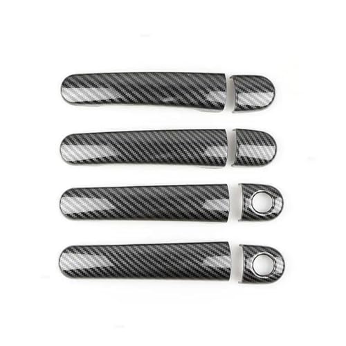 HJKDSZ Autoteile Außentürgriffabdeckungen Schutzfolie Aufkleber Trim Für Skoda Für Fabia 2001 2002 2003-2007 Autoteile(Carbon style 1) von HJKDSZ
