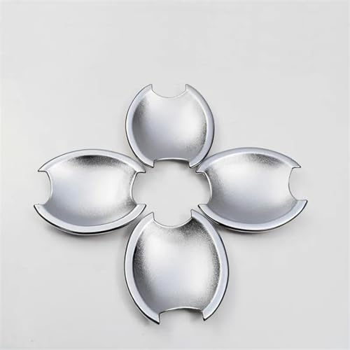 HJKDSZ Carbon Fiber Chrome Auto Türgriff Abdeckung Aufkleber Für Nissan Für Navara Für Frontier D40 2005 2006 2007-2013 Autoteile(Silver bowl) von HJKDSZ