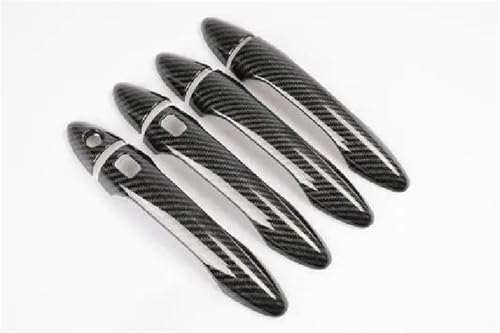 HJKDSZ Carbon Fiber Chrome Auto Türgriff Schüssel Abdeckung Trim Aufkleber Für Kia K3 2012-2017 Schutz Film Aufkleber Trim Autoteile(Style 2) von HJKDSZ