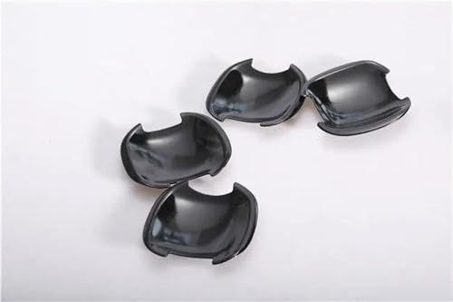 HJKDSZ Für Kia Für Rio 3 K2 2011 2012 2013-2016 Glänzend Schwarz Carbon Fiber Auto Türgriff Abdeckung Dekor Trim Aufkleber Autoteile(Black bowl) von HJKDSZ