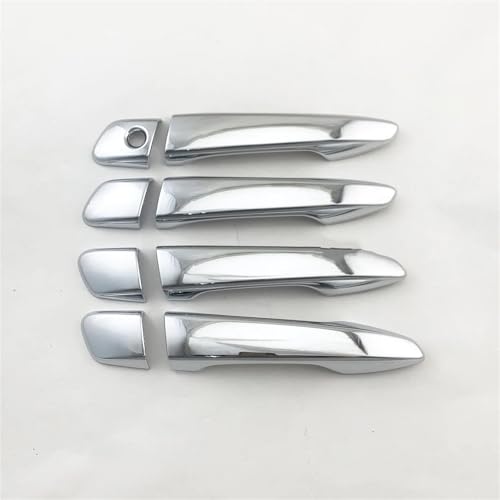 HJKDSZ Für Lexus IS200t IS250 IS300 2014-2022 Auto Seitentürgriff Schüsselabdeckung ABS-Kunststoff Glänzend Carbon Überzug 8PCS Autoteile(Chrome,Left-hand drive) von HJKDSZ