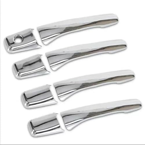 HJKDSZ Für Mitsubishi Für Lancer Für Mirage Für Evolution 2002-2007 Autotürgriffabdeckung Styling Filmaufkleber Trim Autoteile(Silver 1 keyhole) von HJKDSZ