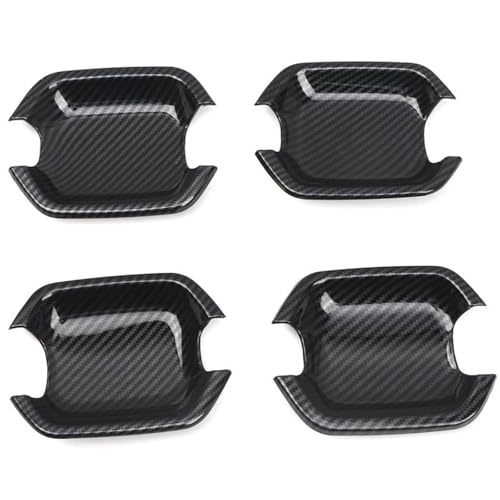 HJKDSZ Für Mitsubishi Für Pajero V80 V93 V95 V97 V98 2007 2008 2009 2010-2021 Türgriffschalenabdeckung Trim 4pcs Autoteile(Carbon fiber style) von HJKDSZ
