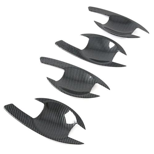 HJKDSZ Für Mitsubishi L200 Für Triton Pickup 2006 2007 2008-2014 Carbon Fiber Chrome Auto Türgriff Schüssel Abdeckung Autoteile(C-bowl) von HJKDSZ