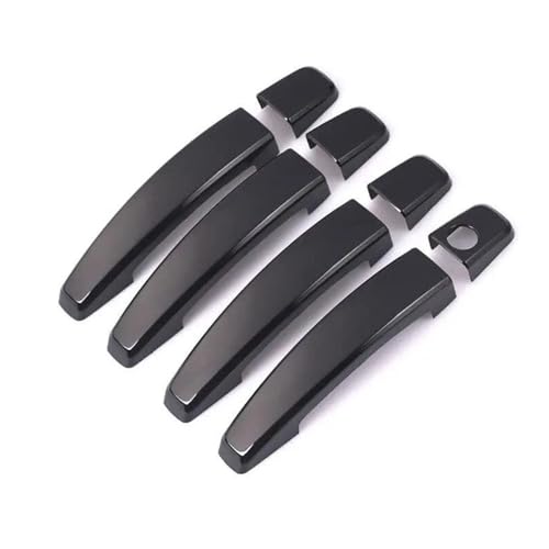 HJKDSZ Für Opel Für Astra HJ 2004-2015 Chrom Schwarz Auto Türgriff Abdeckung Trim Aufkleber Styling Zubehör Autoteile(Schwarz) von HJKDSZ