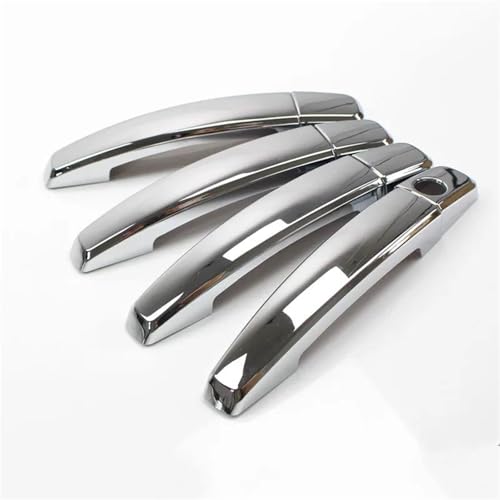 HJKDSZ Für Opel Für Astra HJ 2004-2015 Chrom Schwarz Auto Türgriff Abdeckung Trim Aufkleber Styling Zubehör Autoteile(Silber) von HJKDSZ