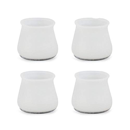 4 x Bodenschoner, Stuhlbeinkappen, Fußpolster, Möbeltischabdeckungen, Socken, Bodenschoner, runde Unterseite, rutschfeste Becher, 40 mm, Silikon von HJKHJK