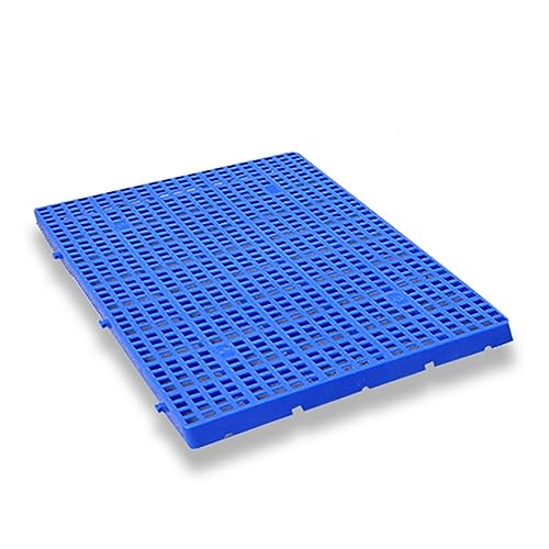 HJLKDYM Kunststoffpaletten, Atmungsaktive Gitterrost-Belüftungspalette, wasserdichte Polyethylen-Palette Für Küche Supermarkt Garagen Outdoor Schränke Lagerräume (Farbe : Blau, Größe : 67x53x3cm) von HJLKDYM