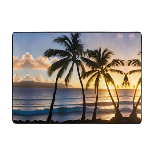 Hawaii Sunbeams enthüllen die Persönlichkeit Ihres Zuhauses mit dem 203,2 x 147,3 cm großen Teppich, der jedem Raum einen modernen Touch verleiht von HJLUUFT
