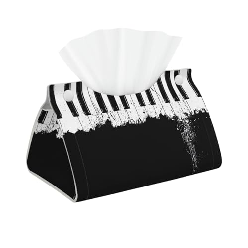 Piano Creative Taschentuchbox, doppelseitig, Leder, wasserdicht, leicht und einfach zu reinigen, perfekt zum Dekorieren Piano Creative Taschentuchbox, doppelseitig, Leder, wasserdicht, leicht und einfach zu reinigen, perfekt zum Dekorieren von HJLUUFT