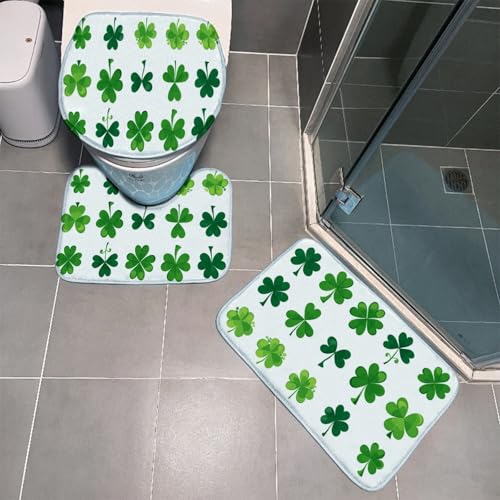 Badezimmermatte Blatt Herz Grün Fußmatte 3 Teilig Bath Mat rutschfeste Badematte Saugfähig Badmatte Wohnzimmer Badezimmerteppich Langlebig Badvorleger Waschbar Badteppich Set 45x75cm Badezimmermatte Blatt Herz Grün Fußmatte 3 Teilig Bath Mat rutschfeste Badematte Saugfähig Badmatte Wohnzimmer Badezimmerteppich Langlebig Badvorleger Waschbar Badteppich Set 45x75cm von HJOSWVNS