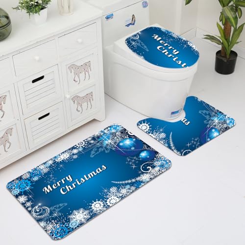 Badezimmermatte Blau Weiß Fußmatte 3 Teilig Badteppich Set Bath Mat rutschfest Badmatte Saugfähig Teppich Wohnzimmer Langlebig Badezimmerteppich Waschbar Fussmatte Innen 50x80cm Badezimmermatte Blau Weiß Fußmatte 3 Teilig Badteppich Set Bath Mat rutschfest Badmatte Saugfähig Teppich Wohnzimmer Langlebig Badezimmerteppich Waschbar Fussmatte Innen 50x80cm von HJOSWVNS