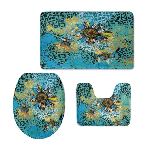Badezimmermatte Blaue Blume Gelb Fußmatte 3 Teilig Bath Mat rutschfeste Badematte Saugfähig Badmatte Wohnzimmer Badezimmerteppich Langlebig Badvorleger Waschbar Badteppich Set 45x75cm Badezimmermatte Blaue Blume Gelb Fußmatte 3 Teilig Bath Mat rutschfeste Badematte Saugfähig Badmatte Wohnzimmer Badezimmerteppich Langlebig Badvorleger Waschbar Badteppich Set 45x75cm von HJOSWVNS
