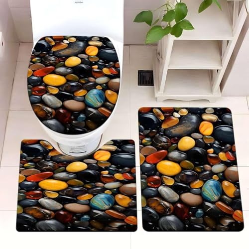 Badezimmermatte Gelb Blau Schwarz Fußmatte 3 Teilig Badteppich Set Bath Mat rutschfest Badmatte Saugfähig Teppich Wohnzimmer Langlebig Badezimmerteppich Waschbar Fussmatte Innen 50x80cm Badezimmermatte Gelb Blau Schwarz Fußmatte 3 Teilig Badteppich Set Bath Mat rutschfest Badmatte Saugfähig Teppich Wohnzimmer Langlebig Badezimmerteppich Waschbar Fussmatte Innen 50x80cm von HJOSWVNS