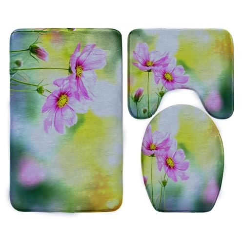 Badezimmermatte Gelb Lila Grün Fußmatte 3 Teilig Bath Mat rutschfeste Badematte Saugfähig Badmatte Wohnzimmer Badezimmerteppich Langlebig Badvorleger Waschbar Badteppich Set 45x75cm Badezimmermatte Gelb Lila Grün Fußmatte 3 Teilig Bath Mat rutschfeste Badematte Saugfähig Badmatte Wohnzimmer Badezimmerteppich Langlebig Badvorleger Waschbar Badteppich Set 45x75cm von HJOSWVNS