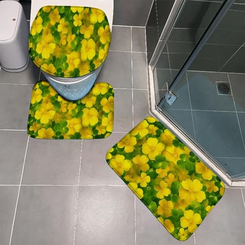 Badezimmermatte Goldene Grüne Pflanzen Fußmatte 3 Teilig Bath Mat rutschfeste Badematte Saugfähig Badmatte Wohnzimmer Badezimmerteppich Langlebig Badvorleger Waschbar Badteppich Set 45x75cm Badezimmermatte Goldene Grüne Pflanzen Fußmatte 3 Teilig Bath Mat rutschfeste Badematte Saugfähig Badmatte Wohnzimmer Badezimmerteppich Langlebig Badvorleger Waschbar Badteppich Set 45x75cm von HJOSWVNS