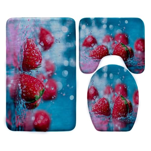 Badezimmermatte Grün Rot Blau Fußmatte 3 Teilig Bath Mat rutschfeste Badematte Saugfähig Badmatte Wohnzimmer Badezimmerteppich Langlebig Badvorleger Waschbar Badteppich Set 50x80cm Badezimmermatte Grün Rot Blau Fußmatte 3 Teilig Bath Mat rutschfeste Badematte Saugfähig Badmatte Wohnzimmer Badezimmerteppich Langlebig Badvorleger Waschbar Badteppich Set 50x80cm von HJOSWVNS