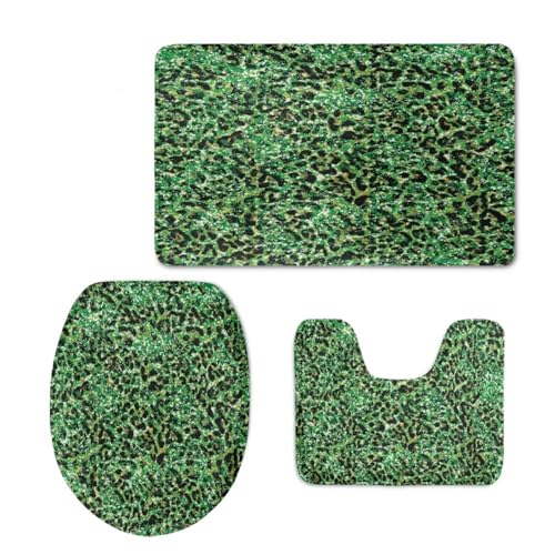 Badezimmermatte Grün Schwarz Fußmatte 3 Teilig Bath Mat rutschfeste Badematte Saugfähig Badmatte Wohnzimmer Badezimmerteppich Langlebig Badvorleger Waschbar Badteppich Set 50x80cm Badezimmermatte Grün Schwarz Fußmatte 3 Teilig Bath Mat rutschfeste Badematte Saugfähig Badmatte Wohnzimmer Badezimmerteppich Langlebig Badvorleger Waschbar Badteppich Set 50x80cm von HJOSWVNS