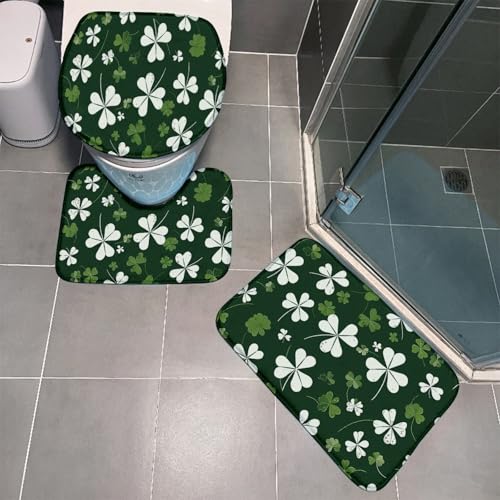 Badezimmermatte Grün Weiß Fußmatte 3 Teilig Bath Mat rutschfeste Badematte Saugfähig Badmatte Wohnzimmer Badezimmerteppich Langlebig Badvorleger Waschbar Badteppich Set 45x75cm Badezimmermatte Grün Weiß Fußmatte 3 Teilig Bath Mat rutschfeste Badematte Saugfähig Badmatte Wohnzimmer Badezimmerteppich Langlebig Badvorleger Waschbar Badteppich Set 45x75cm von HJOSWVNS