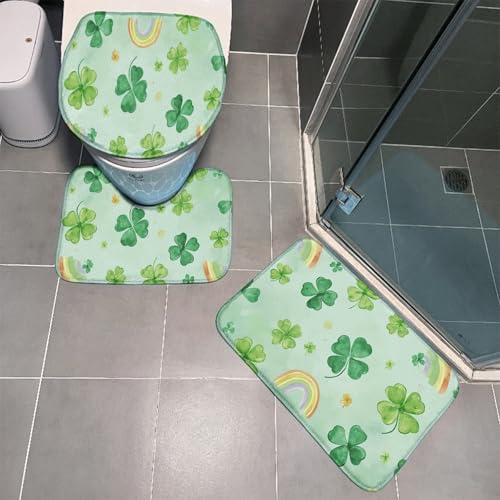 Badezimmermatte Lila Regenbogen Grün Fußmatte 3 Teilig Bath Mat rutschfeste Badematte Saugfähig Badmatte Wohnzimmer Badezimmerteppich Langlebig Badvorleger Waschbar Badteppich Set 45x75cm Badezimmermatte Lila Regenbogen Grün Fußmatte 3 Teilig Bath Mat rutschfeste Badematte Saugfähig Badmatte Wohnzimmer Badezimmerteppich Langlebig Badvorleger Waschbar Badteppich Set 45x75cm von HJOSWVNS
