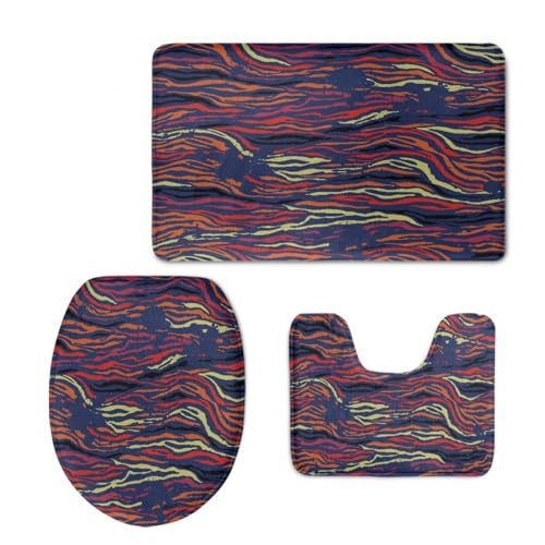 Badezimmermatte Marineblau Gelb Fußmatte 3 Teilig Bath Mat rutschfeste Badematte Saugfähig Badmatte Wohnzimmer Badezimmerteppich Langlebig Badvorleger Waschbar Badteppich Set 50x80cm Badezimmermatte Marineblau Gelb Fußmatte 3 Teilig Bath Mat rutschfeste Badematte Saugfähig Badmatte Wohnzimmer Badezimmerteppich Langlebig Badvorleger Waschbar Badteppich Set 50x80cm von HJOSWVNS