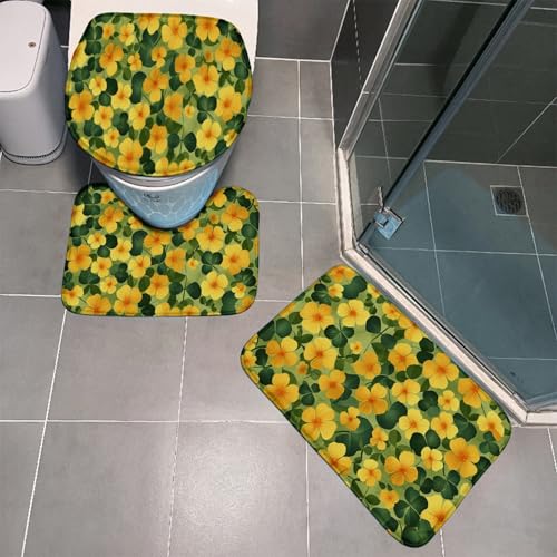 Badezimmermatte Orange Dunkelgrün Fußmatte 3 Teilig Bath Mat rutschfeste Badematte Saugfähig Badmatte Wohnzimmer Badezimmerteppich Langlebig Badvorleger Waschbar Badteppich Set 45x75cm Badezimmermatte Orange Dunkelgrün Fußmatte 3 Teilig Bath Mat rutschfeste Badematte Saugfähig Badmatte Wohnzimmer Badezimmerteppich Langlebig Badvorleger Waschbar Badteppich Set 45x75cm von HJOSWVNS