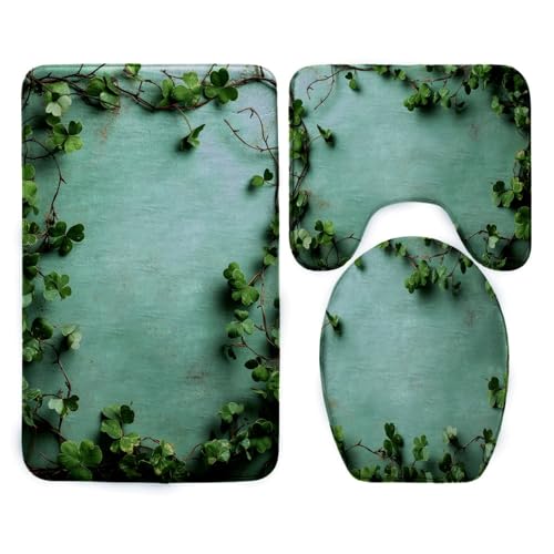 Badezimmermatte Retro Grün Braun Fußmatte 3 Teilig Bath Mat rutschfeste Badematte Saugfähig Badmatte Wohnzimmer Badezimmerteppich Langlebig Badvorleger Waschbar Badteppich Set 50x80cm Badezimmermatte Retro Grün Braun Fußmatte 3 Teilig Bath Mat rutschfeste Badematte Saugfähig Badmatte Wohnzimmer Badezimmerteppich Langlebig Badvorleger Waschbar Badteppich Set 50x80cm von HJOSWVNS