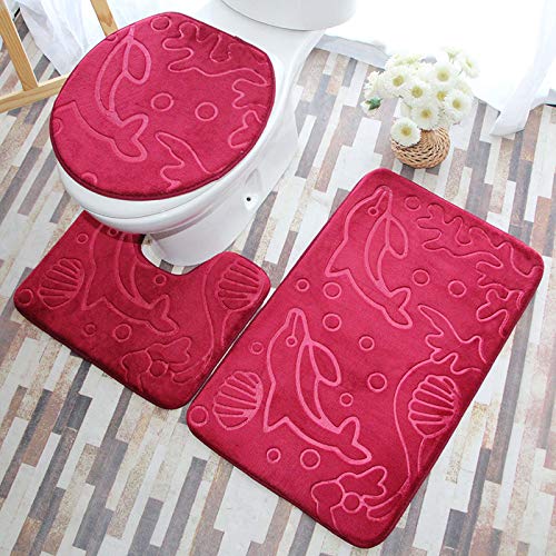 Badezimmermatte Rote Tiere Fußmatte 3 Teilig Badteppich Set Bath Mat rutschfest Badmatte Saugfähig Teppich Wohnzimmer Langlebig Badezimmerteppich Waschbar Fussmatte Innen 50x80cm Badezimmermatte Rote Tiere Fußmatte 3 Teilig Badteppich Set Bath Mat rutschfest Badmatte Saugfähig Teppich Wohnzimmer Langlebig Badezimmerteppich Waschbar Fussmatte Innen 50x80cm von HJOSWVNS