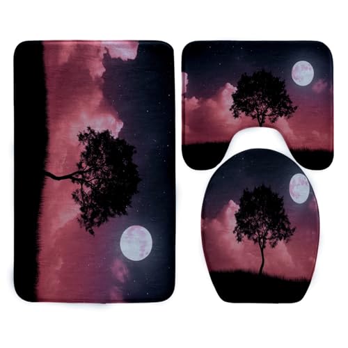 Badezimmermatte Ziegel Rot Schwarz Fußmatte 3 Teilig Bath Mat rutschfeste Badematte Saugfähig Badmatte Wohnzimmer Badezimmerteppich Langlebig Badvorleger Waschbar Badteppich Set 45x75cm Badezimmermatte Ziegel Rot Schwarz Fußmatte 3 Teilig Bath Mat rutschfeste Badematte Saugfähig Badmatte Wohnzimmer Badezimmerteppich Langlebig Badvorleger Waschbar Badteppich Set 45x75cm von HJOSWVNS