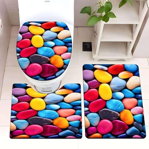 Badezimmermatte Zitronengelb Blau Fußmatte 3 Teilig Badteppich Set Bath Mat rutschfest Badmatte Saugfähig Teppich Wohnzimmer Langlebig Badezimmerteppich Waschbar Fussmatte Innen 45x75cm Badezimmermatte Zitronengelb Blau Fußmatte 3 Teilig Badteppich Set Bath Mat rutschfest Badmatte Saugfähig Teppich Wohnzimmer Langlebig Badezimmerteppich Waschbar Fussmatte Innen 45x75cm von HJOSWVNS