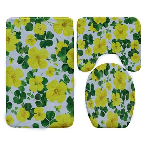 Badezimmermatte Zitronengelb Grün Fußmatte 3 Teilig Bath Mat rutschfeste Badematte Saugfähig Badmatte Wohnzimmer Badezimmerteppich Langlebig Badvorleger Waschbar Badteppich Set 45x75cm Badezimmermatte Zitronengelb Grün Fußmatte 3 Teilig Bath Mat rutschfeste Badematte Saugfähig Badmatte Wohnzimmer Badezimmerteppich Langlebig Badvorleger Waschbar Badteppich Set 45x75cm von HJOSWVNS