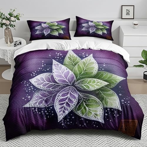 Bettdecke 155x220 Lila Blätter Weiß Bettdecken Weich Mikrofaser Bettbezug Atmungsaktiv Duvet Angenehme Steppdecke 155x220cm Bettdecke mit Reißverschluss Bett Decke+2 Kissenbezug 80x80 Bettdecke 155x220 Lila Blätter Weiß Bettdecken Weich Mikrofaser Bettbezug Atmungsaktiv Duvet Angenehme Steppdecke 155x220cm Bettdecke mit Reißverschluss Bett Decke+2 Kissenbezug 80x80 von HJOSWVNS