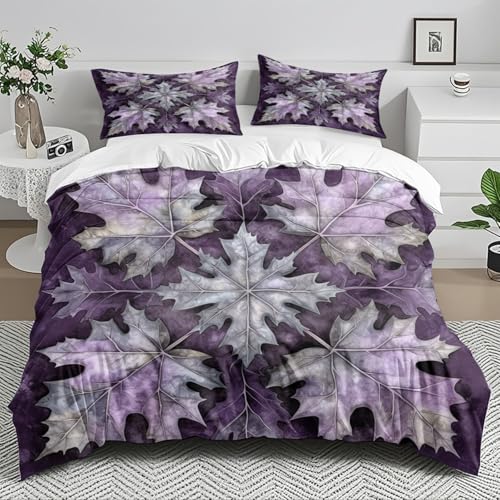Bettdecke Ahornblatt Lila Bettwäsche 220x240 Mikrofaser Weiches Bettdecken Atmungsaktive Bettbezug mit Reißverschluss Duvet Waschbar Steppdecke Bett Decke+2 Kissenbezug 80x80 Bettdecke Ahornblatt Lila Bettwäsche 220x240 Mikrofaser Weiches Bettdecken Atmungsaktive Bettbezug mit Reißverschluss Duvet Waschbar Steppdecke Bett Decke+2 Kissenbezug 80x80 von HJOSWVNS