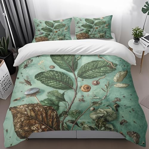 Bettdecke Blatt Insekt Braun Bettwäsche 220x240 Mikrofaser Weiches Bettdecken Atmungsaktive Bettbezug mit Reißverschluss Duvet Waschbar Steppdecke Bett Decke+2 Kissenbezug 80x80 Bettdecke Blatt Insekt Braun Bettwäsche 220x240 Mikrofaser Weiches Bettdecken Atmungsaktive Bettbezug mit Reißverschluss Duvet Waschbar Steppdecke Bett Decke+2 Kissenbezug 80x80 von HJOSWVNS