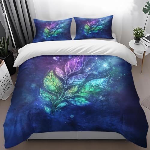 Bettdecke Blaue Blätter Bettwäsche 220x240 Mikrofaser Weiches Bettdecken Atmungsaktive Bettbezug mit Reißverschluss Duvet Waschbar Steppdecke Bett Decke+2 Kissenbezug 80x80 Bettdecke Blaue Blätter Bettwäsche 220x240 Mikrofaser Weiches Bettdecken Atmungsaktive Bettbezug mit Reißverschluss Duvet Waschbar Steppdecke Bett Decke+2 Kissenbezug 80x80 von HJOSWVNS