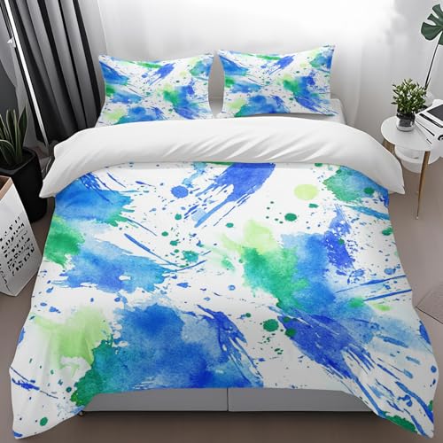 Bettdecke Blaue Graffiti Weiß Bettwäsche 220x240 Mikrofaser Weiches Bettdecken Atmungsaktive Bettbezug mit Reißverschluss Duvet Waschbar Steppdecke Bett Decke+2 Kissenbezug 80x80 Bettdecke Blaue Graffiti Weiß Bettwäsche 220x240 Mikrofaser Weiches Bettdecken Atmungsaktive Bettbezug mit Reißverschluss Duvet Waschbar Steppdecke Bett Decke+2 Kissenbezug 80x80 von HJOSWVNS
