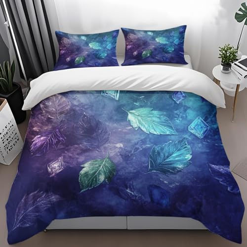 Bettdecke Lila Blätter Bettwäsche 220x240 Mikrofaser Weiches Bettdecken Atmungsaktive Bettbezug mit Reißverschluss Duvet Waschbar Steppdecke Bett Decke+2 Kissenbezug 80x80 Bettdecke Lila Blätter Bettwäsche 220x240 Mikrofaser Weiches Bettdecken Atmungsaktive Bettbezug mit Reißverschluss Duvet Waschbar Steppdecke Bett Decke+2 Kissenbezug 80x80 von HJOSWVNS