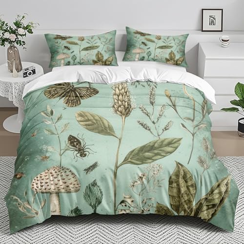 Bettdecke Pilze Insekten Blatt Bettwäsche 220x240 Mikrofaser Weiches Bettdecken Atmungsaktive Bettbezug mit Reißverschluss Duvet Waschbar Steppdecke Bett Decke+2 Kissenbezug 80x80 Bettdecke Pilze Insekten Blatt Bettwäsche 220x240 Mikrofaser Weiches Bettdecken Atmungsaktive Bettbezug mit Reißverschluss Duvet Waschbar Steppdecke Bett Decke+2 Kissenbezug 80x80 von HJOSWVNS