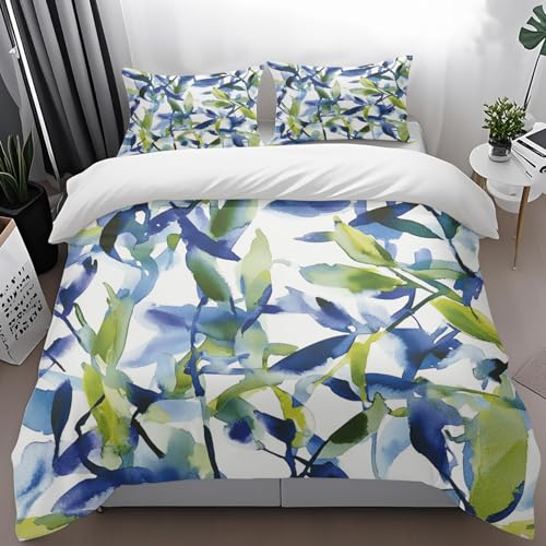 Bettdecke Weiß Grün Blau Bettwäsche 220x240 Mikrofaser Weiches Bettdecken Atmungsaktive Bettbezug mit Reißverschluss Duvet Waschbar Steppdecke Bett Decke+2 Kissenbezug 80x80 Bettdecke Weiß Grün Blau Bettwäsche 220x240 Mikrofaser Weiches Bettdecken Atmungsaktive Bettbezug mit Reißverschluss Duvet Waschbar Steppdecke Bett Decke+2 Kissenbezug 80x80 von HJOSWVNS